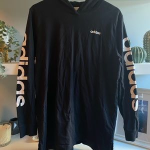 Hooded long sleeve adidas shirt